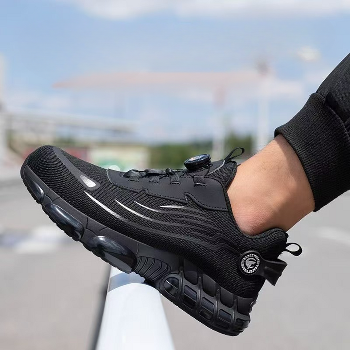 Safety Shoes for Men with Slip-Resistant Sole, Ergonomic Design, Lightweight Comfort, S3 Protection, Black and Gray Options