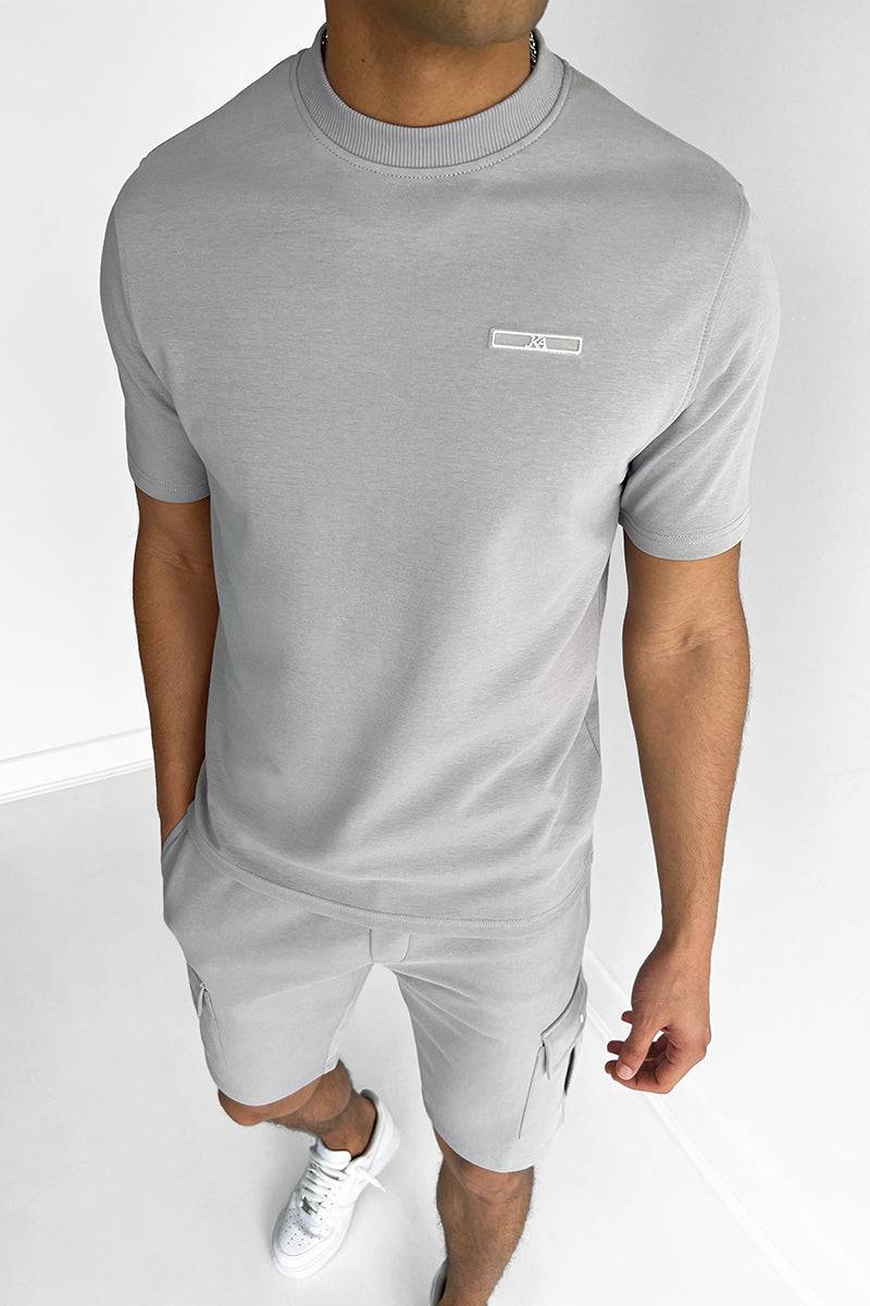Slim Fit Leisure Set for Men with Cargo Shorts, Premium 100% Cotton Fabric, Tailored Design, Comfortable Everyday Wear