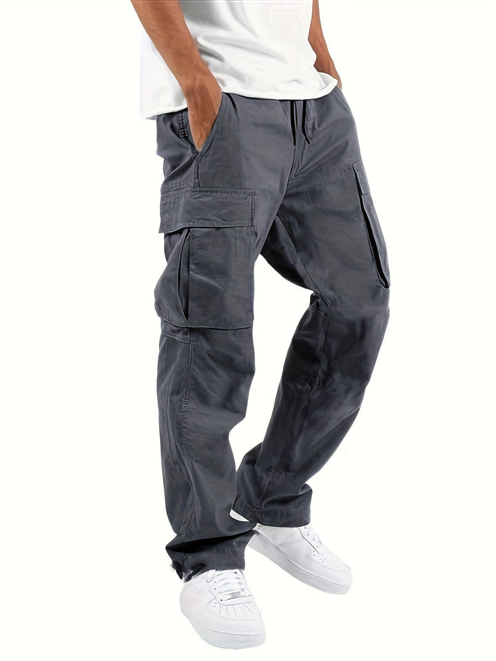 Oversized Cargo Pants for Men with Multiple Pockets, Comfortable Fit and Durable Cotton Blend Trousers