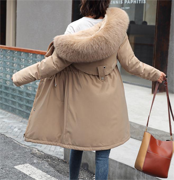 Warm Women’s Winter Coat - Relaxed A Line, Faux Fur, City