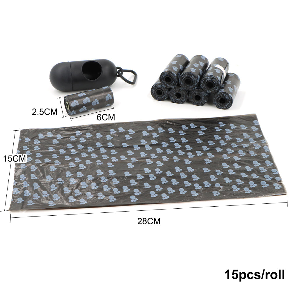 Dog Waste Bags With Dispenser - Heavy-Duty Leak-Proof Poop Bags, 8 Rolls Of 15, Travel-Ready Fall 2025