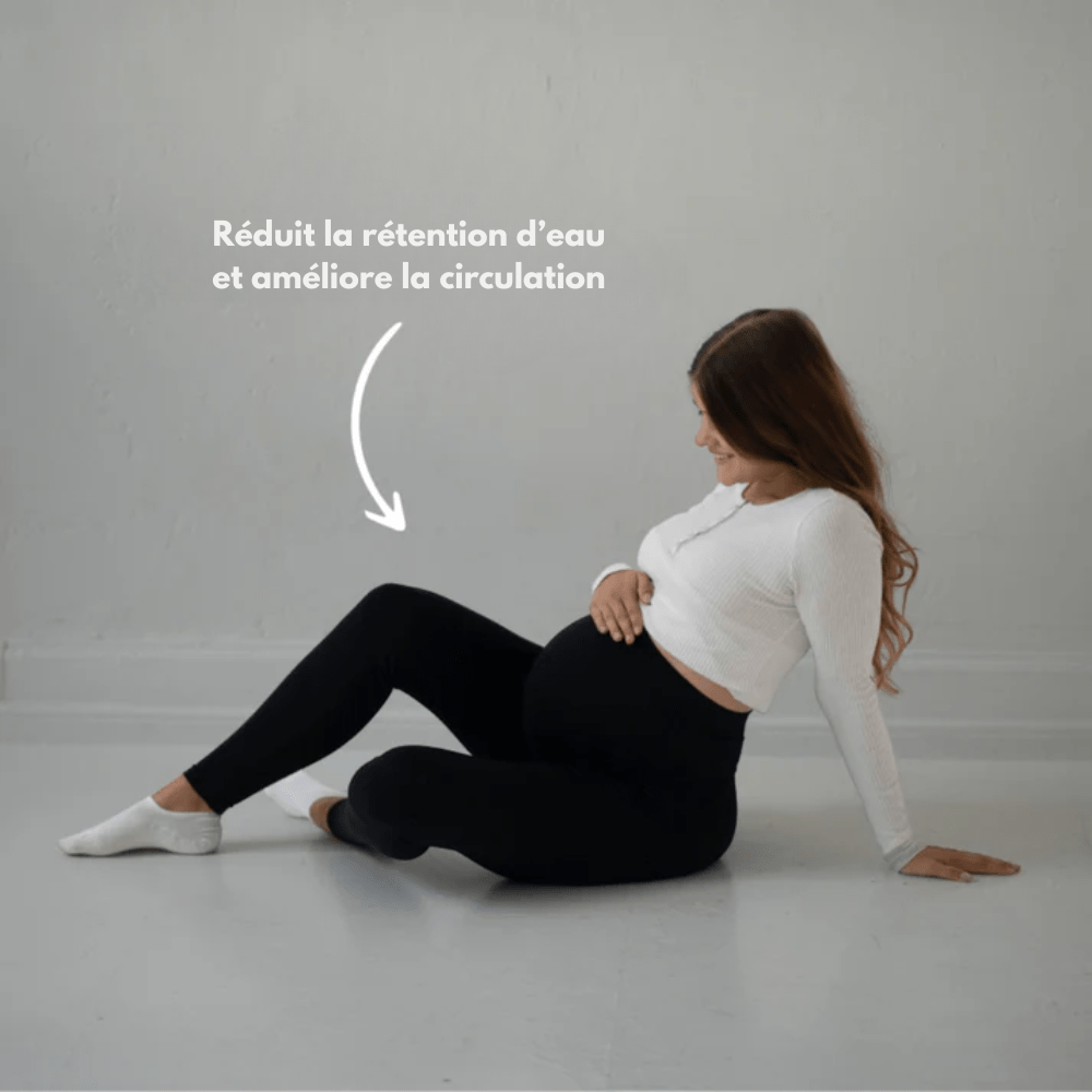 Comfortable Maternity Leggings with Supportive Stretch Belt for Pregnancy and Postpartum, Full-Length Yoga Pants