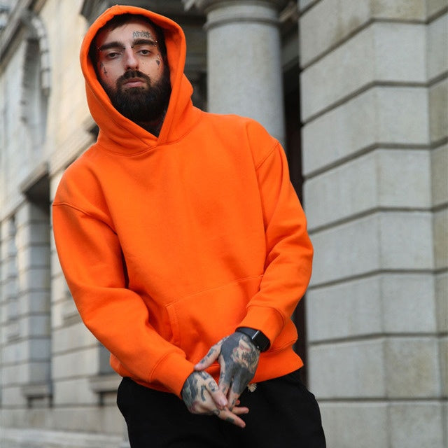 Oversized Relaxed Unisex Hoodie - Boxy Cut, Cotton Layering
