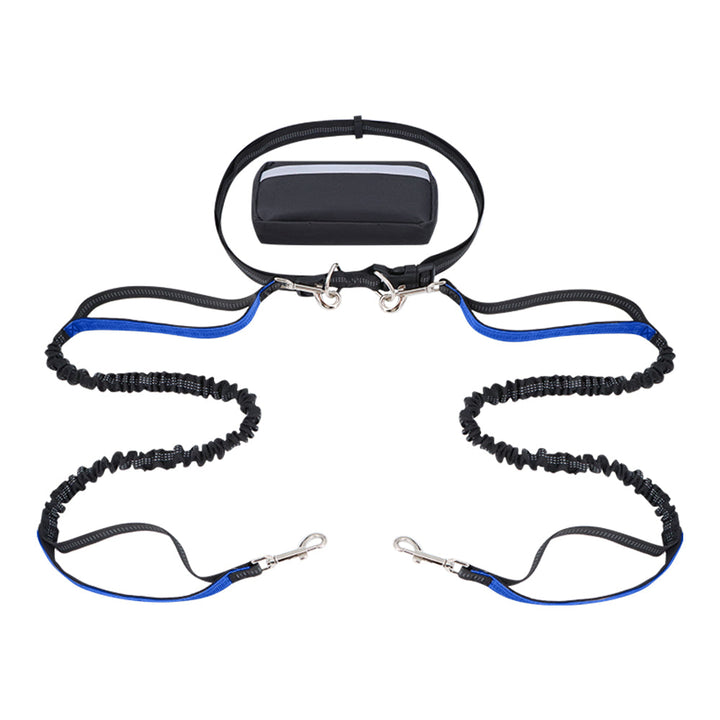 Dog Leash Double-Handle Hands-Free Bungee Reflective Walking Leash Fall 2025 Safe Control