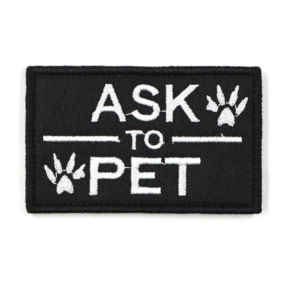Service Dog Patch Black Harness Label Hook And Loop Fasteners Fall 2025 Easy On Off For Quick Identification