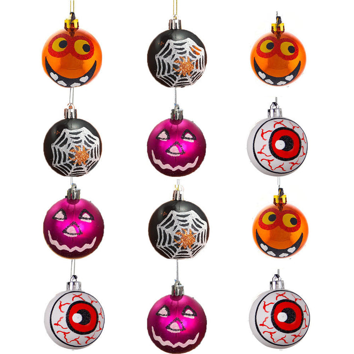 Halloween Ornaments 6cm Matte Balls Hanging Porch Decor
