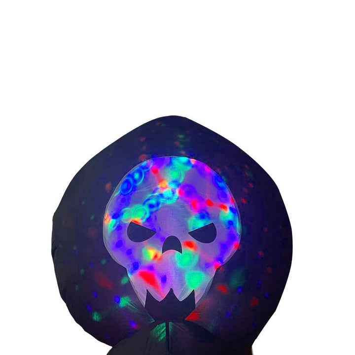 Inflatable Spider With LED Skull Abdomen Halloween Decor