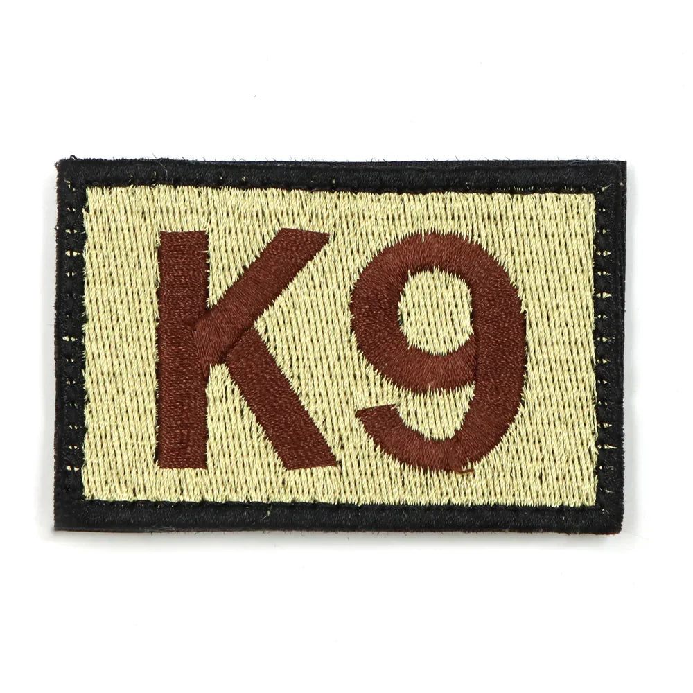 K9 Patch Embroidered Beige Harness Patch For Hook And Loop Fall 2025 Trend Clear K9 Label