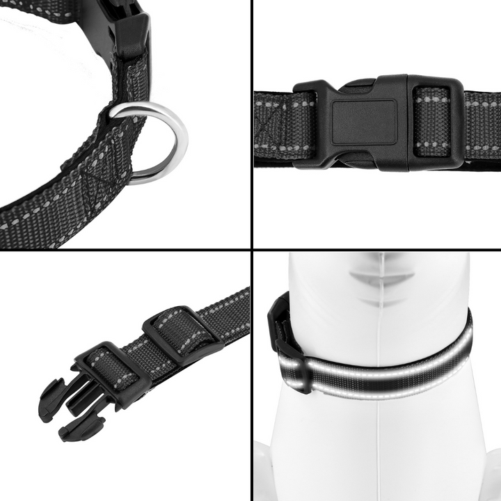 Reflective Dog Collar Quick-Lock Buckle - Safe Night Walks, Fall 2025 Gift Idea For Pets