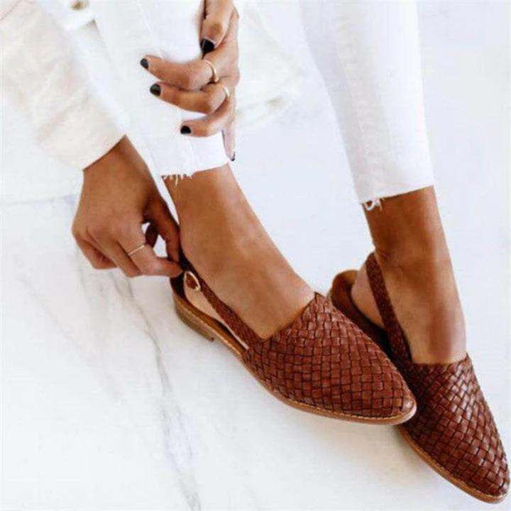 Handmade Strappy Flat Sandals for Women with Adjustable Straps, Comfortable Leather Spring/Summer Footwear