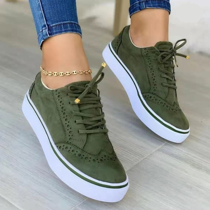 Comfortable Platform Sneakers for Women, Stylish and Versatile Footwear in Blue, White, Green, Black - Perfect for Casual Wear