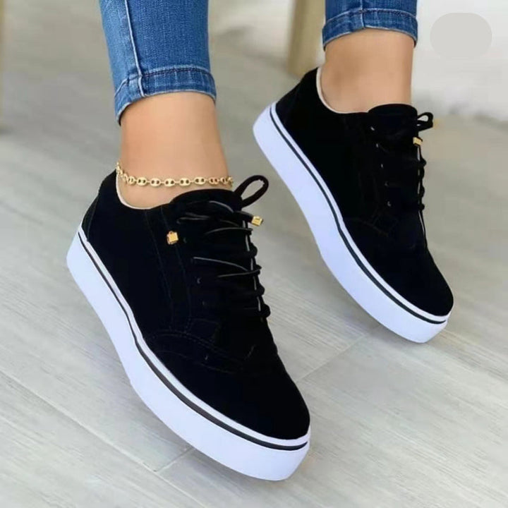 Comfortable Platform Sneakers for Women, Stylish and Versatile Footwear in Blue, White, Green, Black - Perfect for Casual Wear