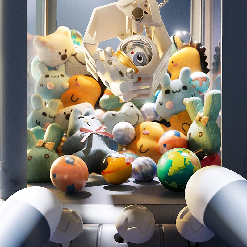 Standard Coin Operated Mini Claw Machine for Kids Arcade Game with Plush Prizes