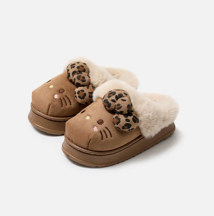 HK Plush Winter Slippers for Women
