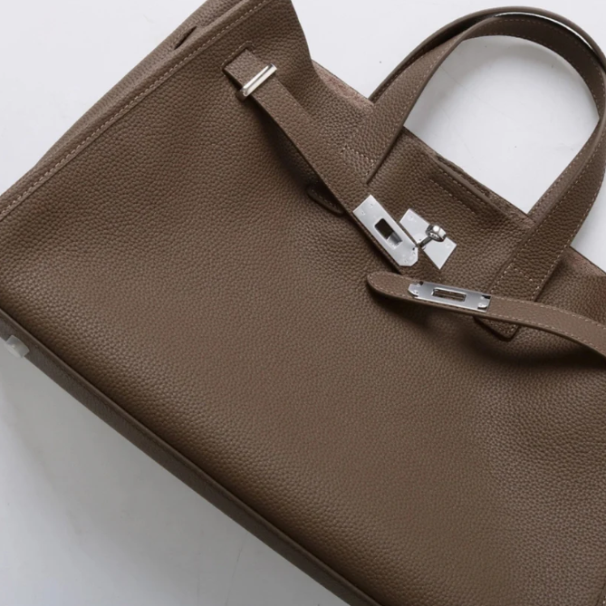 Soft &amp; Structured Women’s Crossbody Bag - Top-Handle Silhouette, Pebbled Cowhide Leather, For Everyday Urban Use