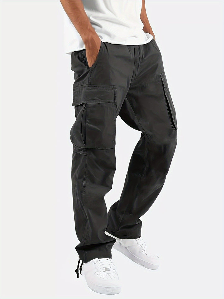 Oversized Cargo Pants for Men with Multiple Pockets, Comfortable Fit and Durable Cotton Blend Trousers