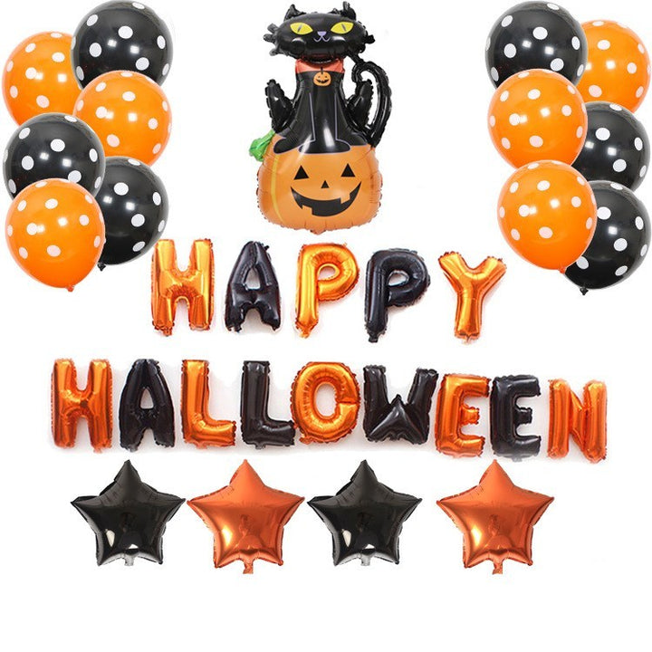 Halloween Balloons Party Kit With Banner And Props 2025