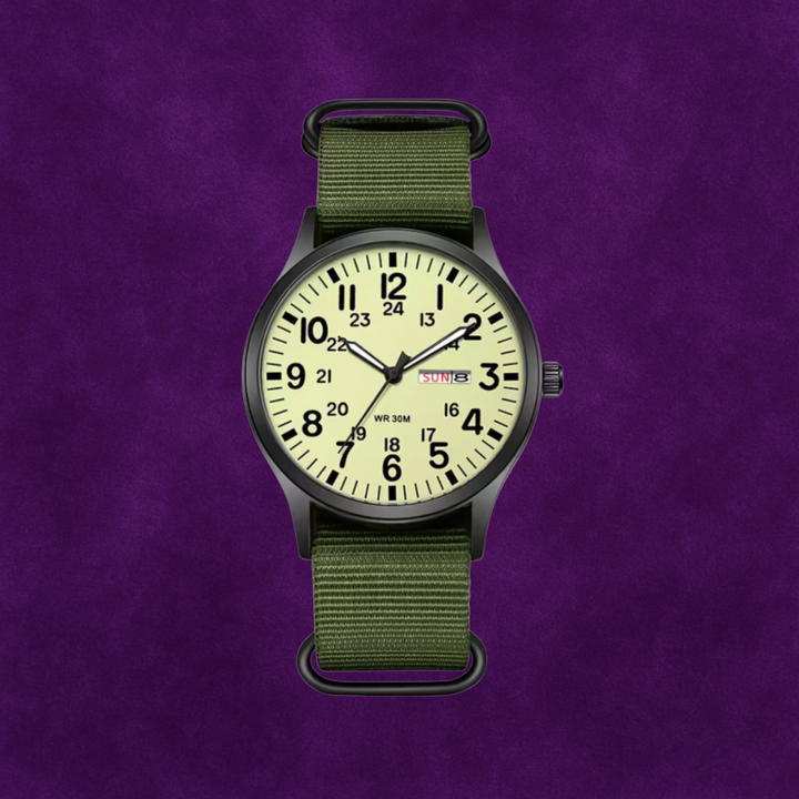 Adventure Men’s Watch – Waterproof, Scratch-Resistant, Nylon Strap, Rugged Outdoor Design