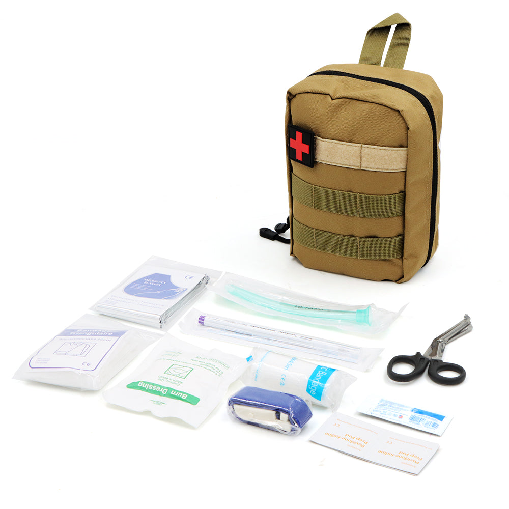 Tactical First Aid Kit MOLLE Pouch Harness Attachment for Outdoor Use Fall 2025 Ready Medical Kit