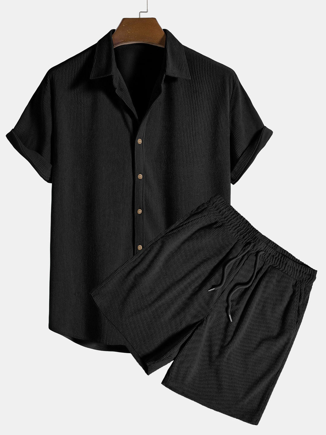 Trendy Two-Part Summer Outfit for Men - Lightweight Casual Wear, Comfortable Fit, Versatile Style