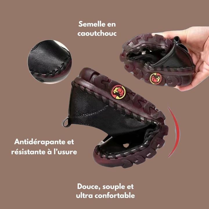 Flexible Leather Moccasins with Non-Slip Sole, Comfortable Slip-On Moccasin Shoes for Men and Women, Ideal for Daily Wear