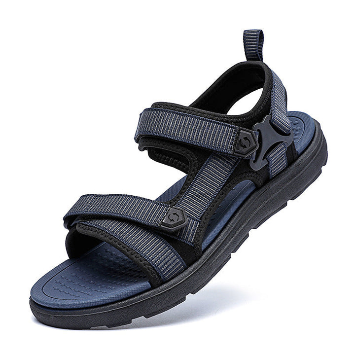 Lightweight Men’s Sandals – Multi-Strap, Woven Upper, EVA Sole, Non-Slip for Outdoor Adventures
