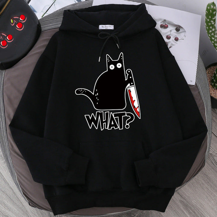 Oversized Men’s Hoodie - Graphic Pullover, Wool Lined Casual