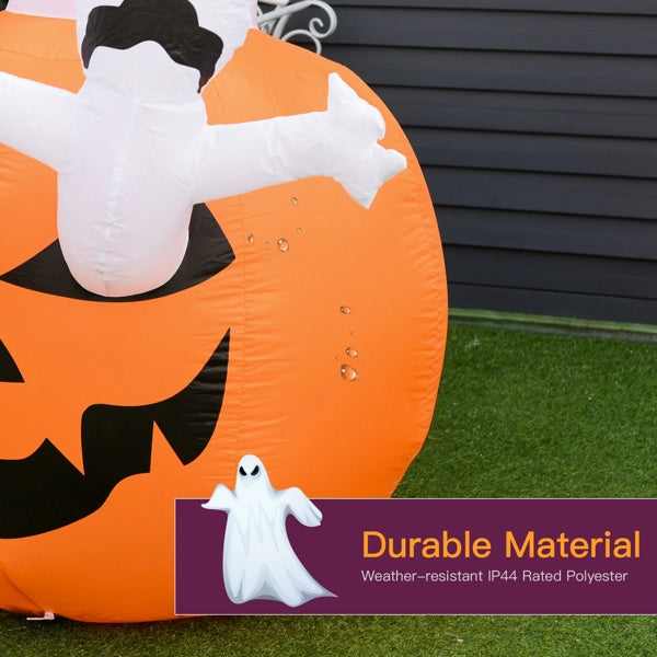 Halloween Inflatable Decoration Pumpkin With Ghosts LED