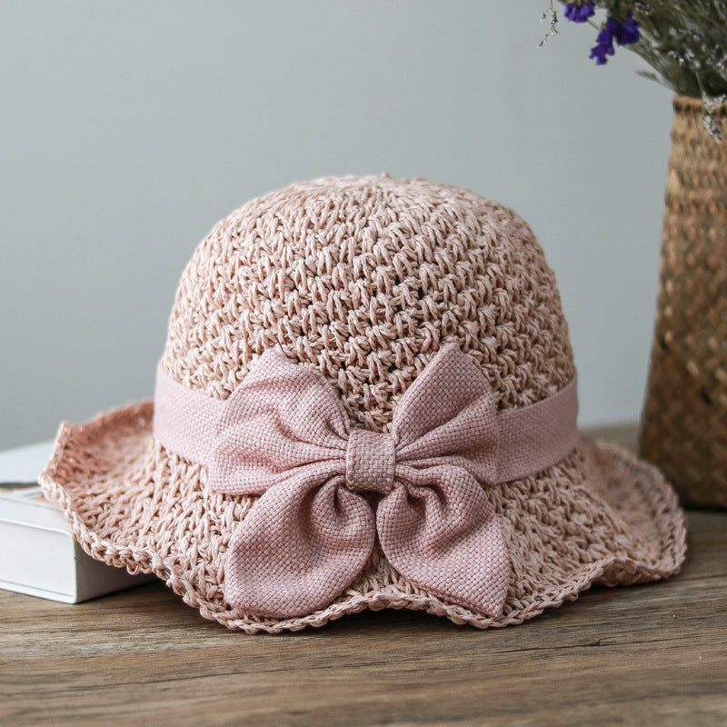 Straw Sun Hat Dome Crown With Bow Retro Beach Travel Hat Spring Autumn 2026 Trend Sun Protection