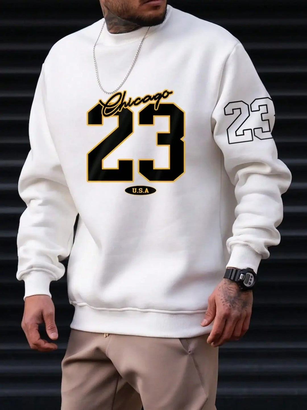 Warm Men’s Sweatshirt – Relaxed Crewneck, Fleece, Casual