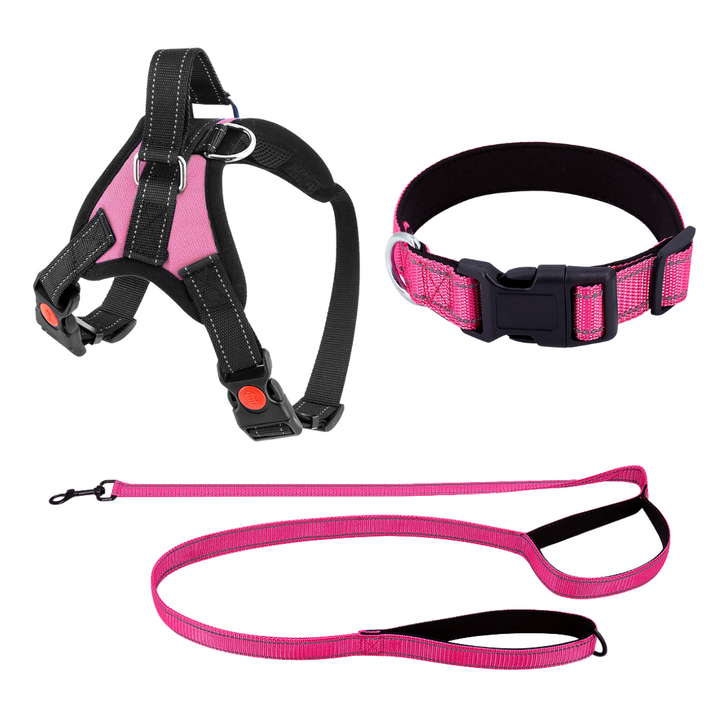Dog Harness No-Choke Adjustable Safety Harness Fall 2025 Trend Breathable Padding For Gentle Control