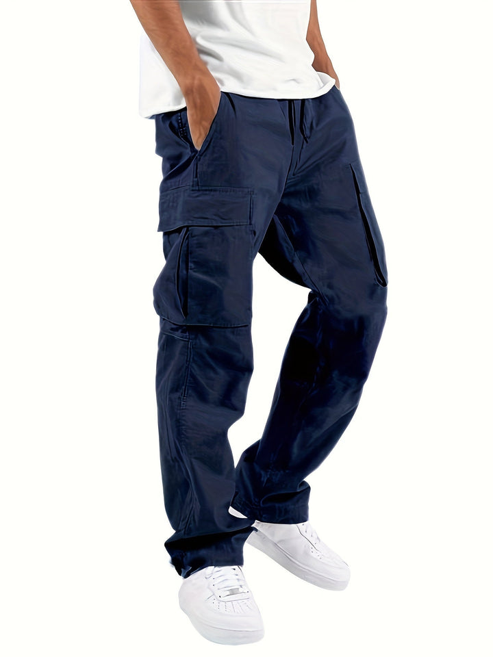 Oversized Cargo Pants for Men with Multiple Pockets, Comfortable Fit and Durable Cotton Blend Trousers