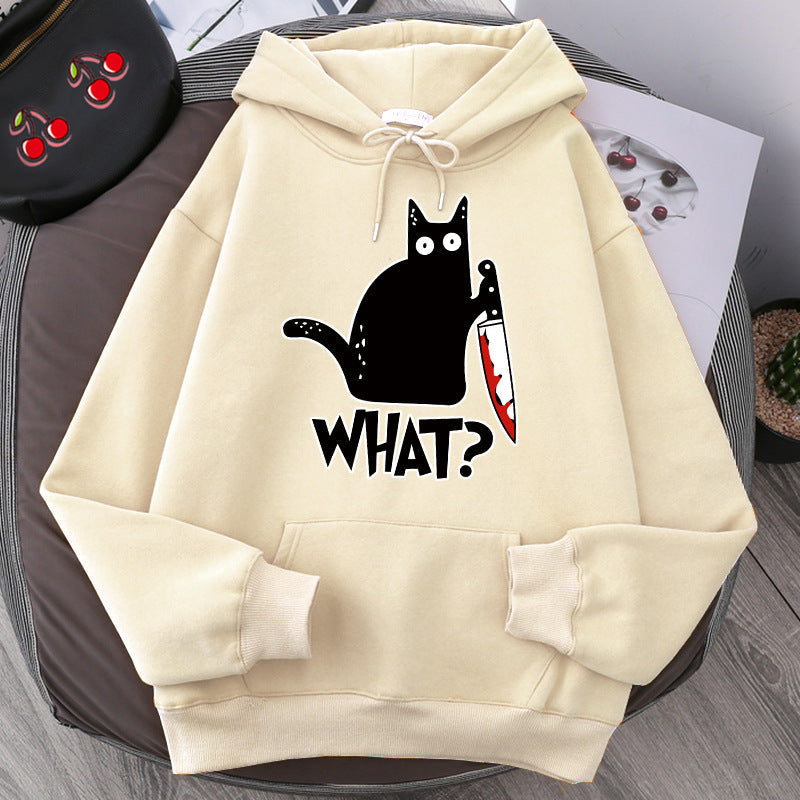 Oversized Men’s Hoodie - Graphic Pullover, Wool Lined Casual