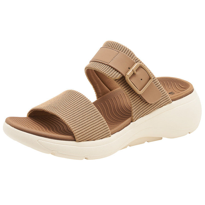 Lightweight unisex slide sandals - minimalist two-strap, synthetic leather, casual everyday wear