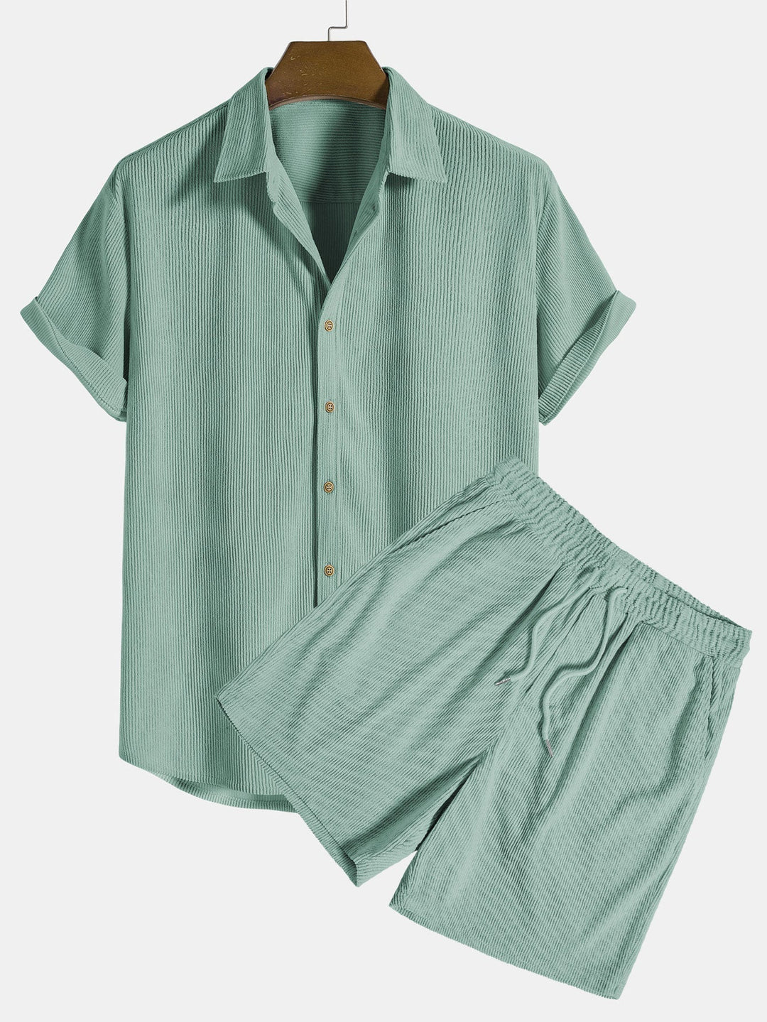 Trendy Two-Part Summer Outfit for Men - Lightweight Casual Wear, Comfortable Fit, Versatile Style
