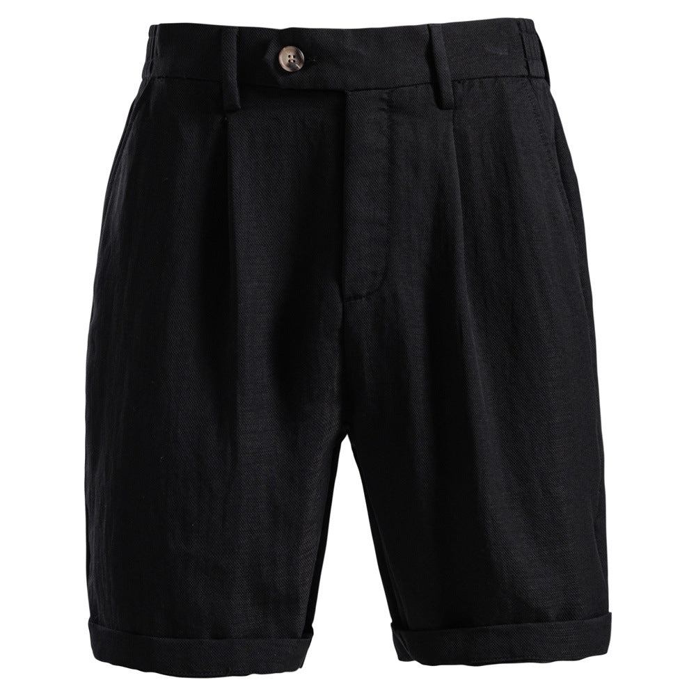 Lightweight teen shorts - Old Money style, Lyocell cotton, for versatile business-casual wear