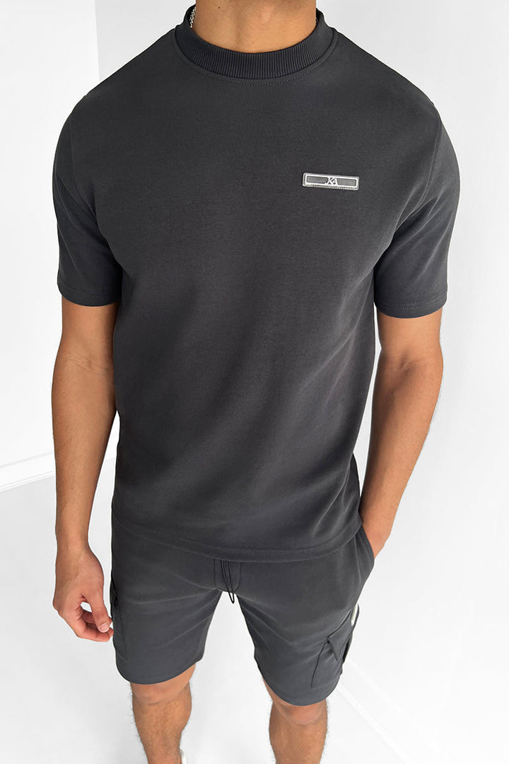 Slim Fit Leisure Set for Men with Cargo Shorts, Premium 100% Cotton Fabric, Tailored Design, Comfortable Everyday Wear