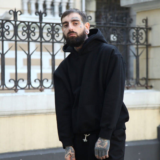 Oversized Relaxed Unisex Hoodie - Boxy Cut, Cotton Layering