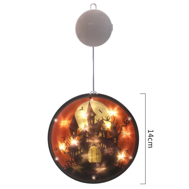 Halloween LED Lantern 160mm PVC Decor, IP44 Spooky Glow