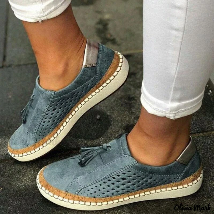 Moccasin Slippers for Women, Comfortable Low Heel Slip-On Shoes in Various Colors