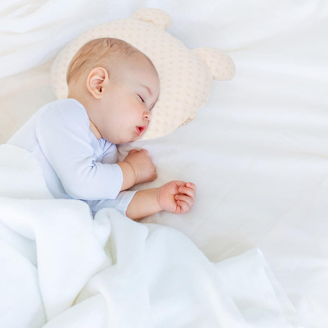 Natural Latex Baby Head Support Pillow - Pediatrician-Recommended Sleep Aid for Flat Head Prevention