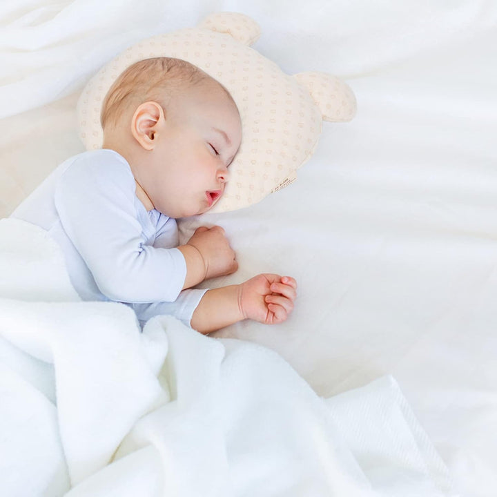 Natural Latex Baby Head Support Pillow - Pediatrician-Recommended Sleep Aid for Flat Head Prevention