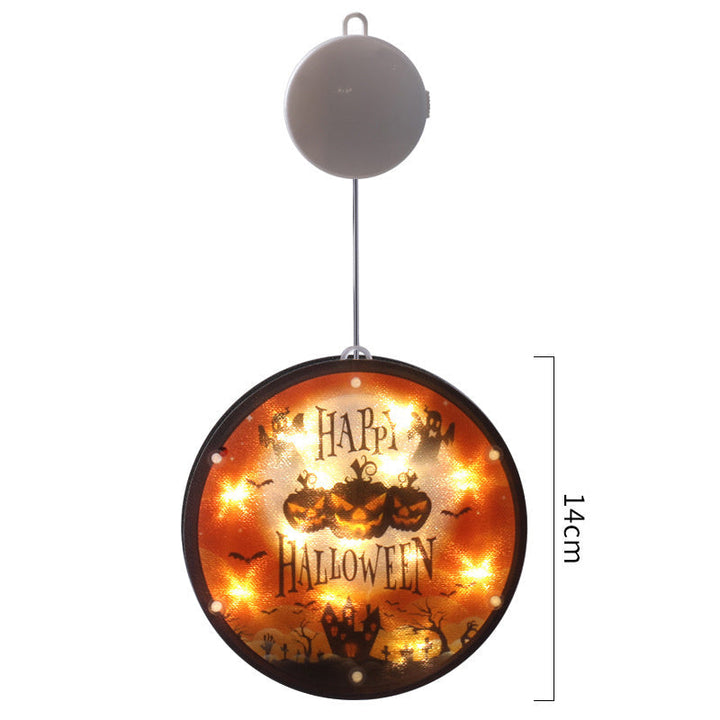 Halloween LED Lantern 160mm PVC Decor, IP44 Spooky Glow