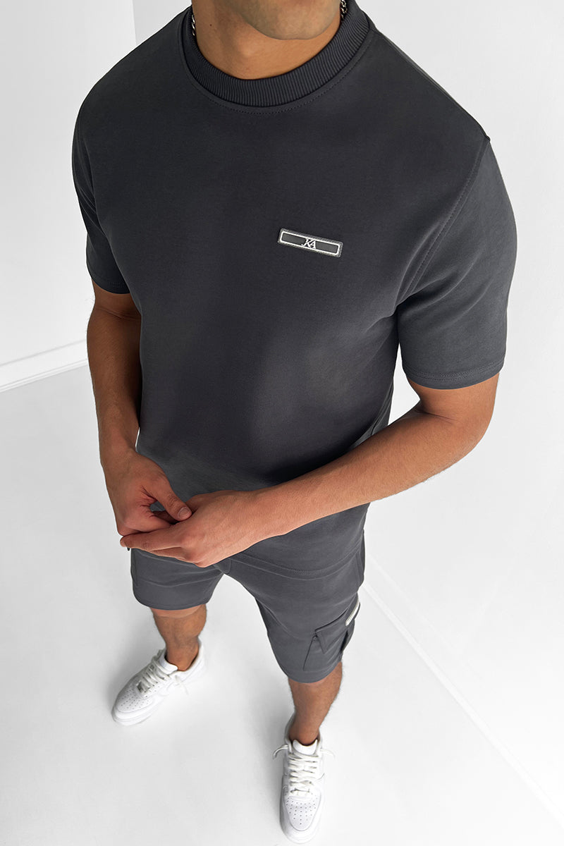 Slim Fit Leisure Set for Men with Cargo Shorts, Premium 100% Cotton Fabric, Tailored Design, Comfortable Everyday Wear