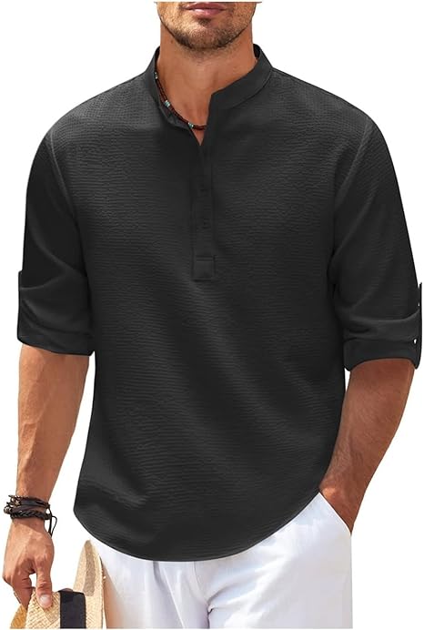 Relaxed Cotton Shirt for Casual Outings and Elegant Layering, Soft Breathable Fabric, Available in Various Sizes and Colors