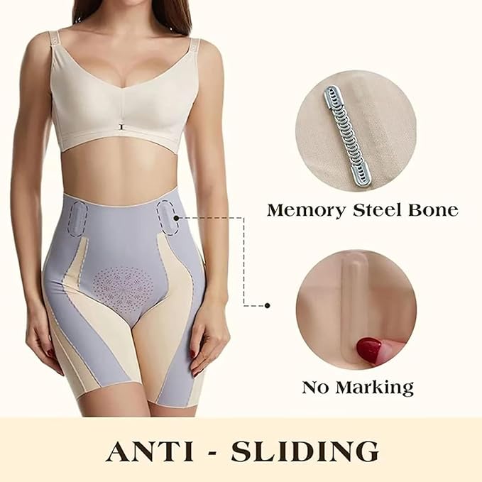 High Waist Tummy Control Shapewear Shorts for Women, Breathable Compression Shorts for a Flattering Silhouette, Sizes M-2XL