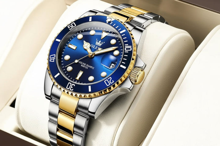 Quartz Watch Stainless Steel Date Classic Dress Watch Gift