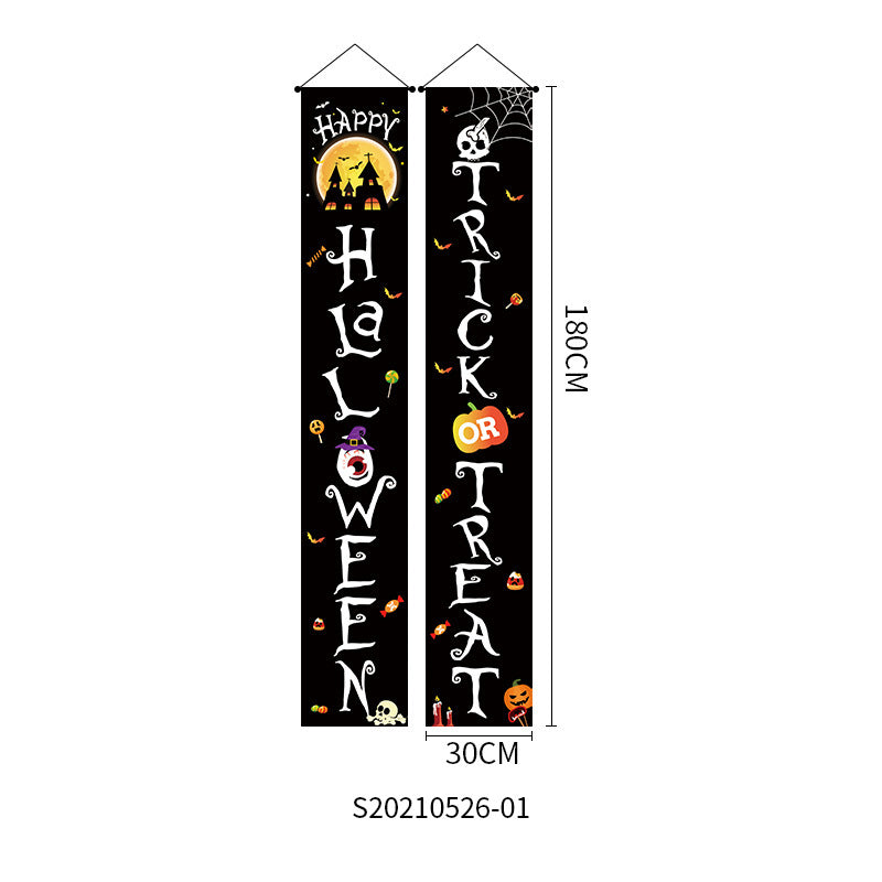 Halloween Doorway Banners Pair Oxford Cloth 180x30cm