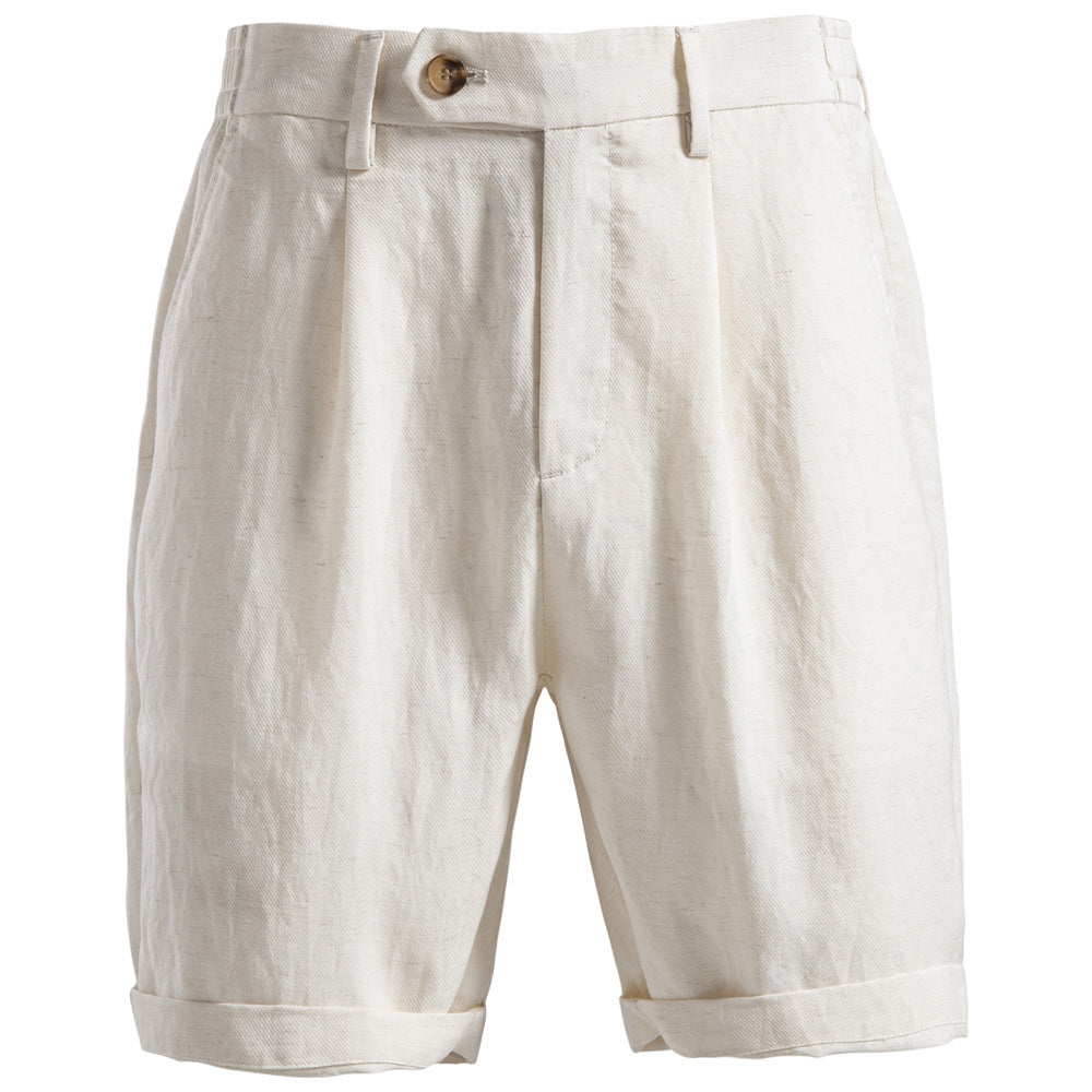 Lightweight teen shorts - Old Money style, Lyocell cotton, for versatile business-casual wear