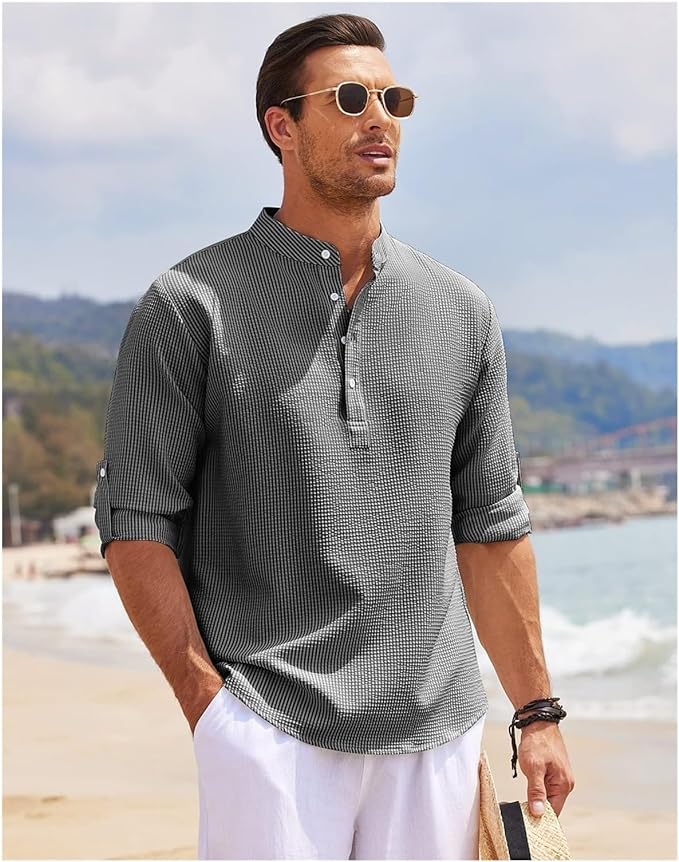 Relaxed Cotton Shirt for Casual Outings and Elegant Layering, Soft Breathable Fabric, Available in Various Sizes and Colors